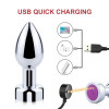 Vibrating Rechargeable Anal Plug Silver