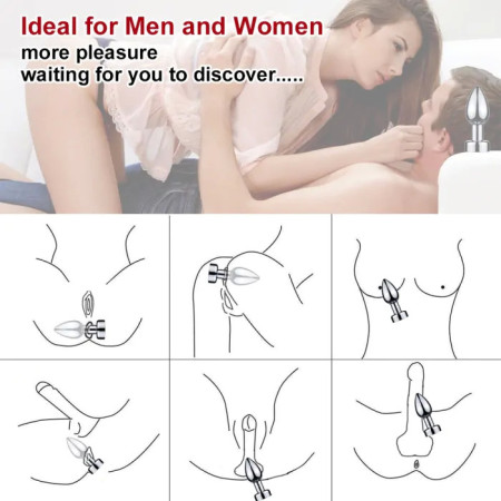 Vibrating Rechargeable Anal Plug Silver